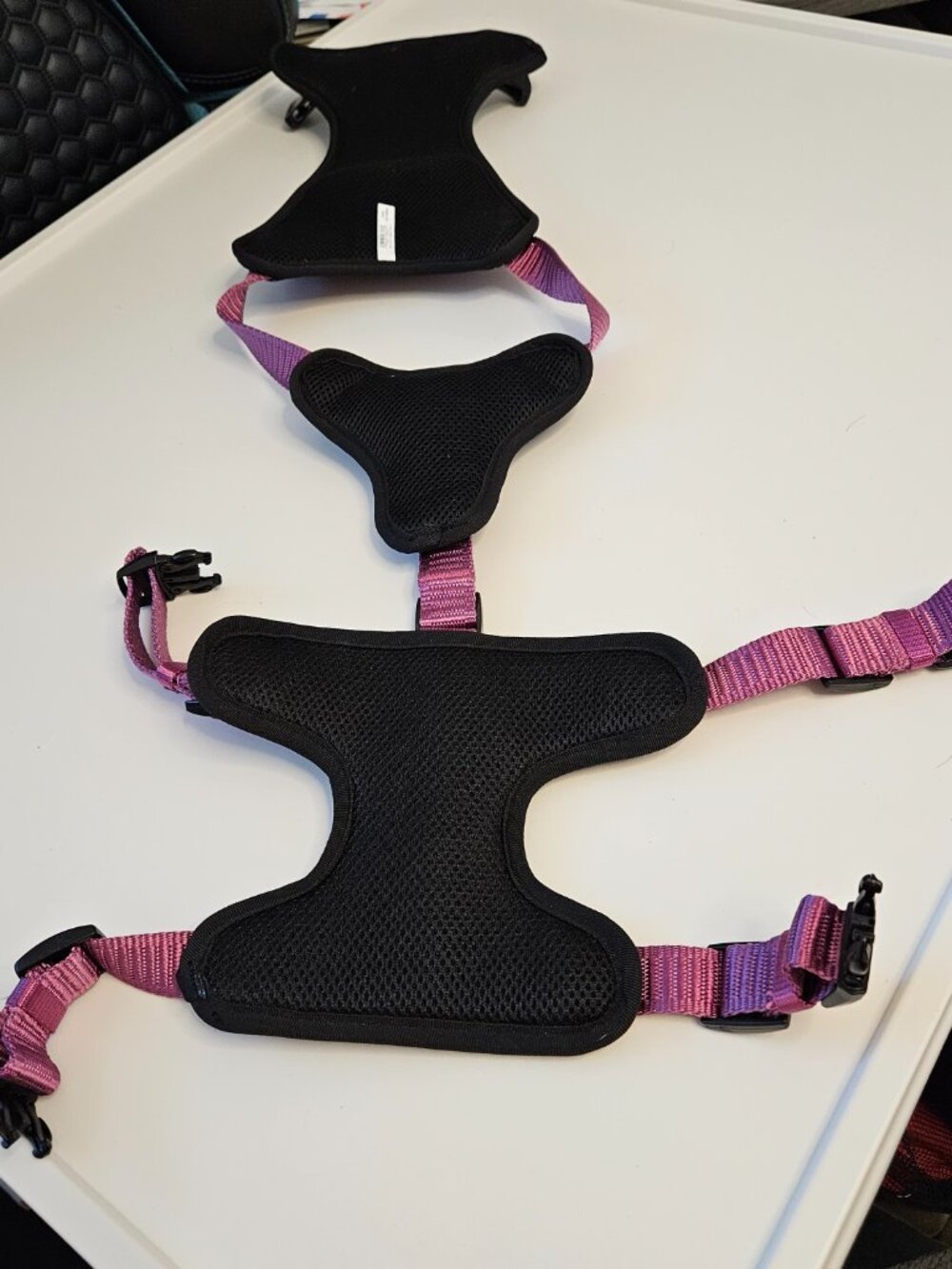 Kong Waste Bag Harness Nylon Pink & black w/ reflective trim, size L - Picture 10 of 10